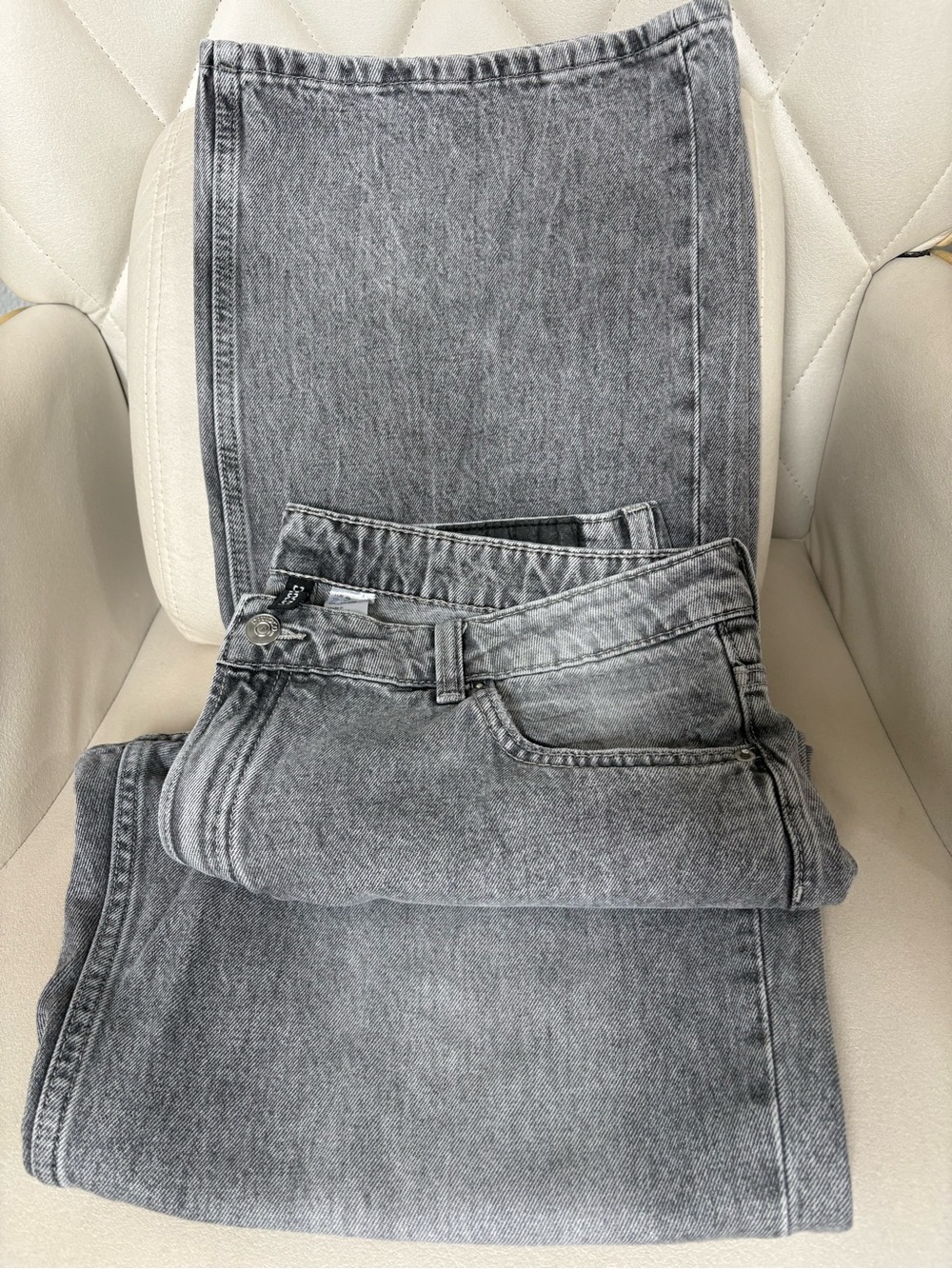 H&M Gray Wide Leg Jeans